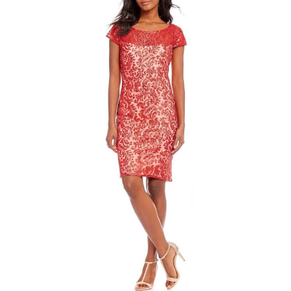 Red Sequin Semi-Formal Dress